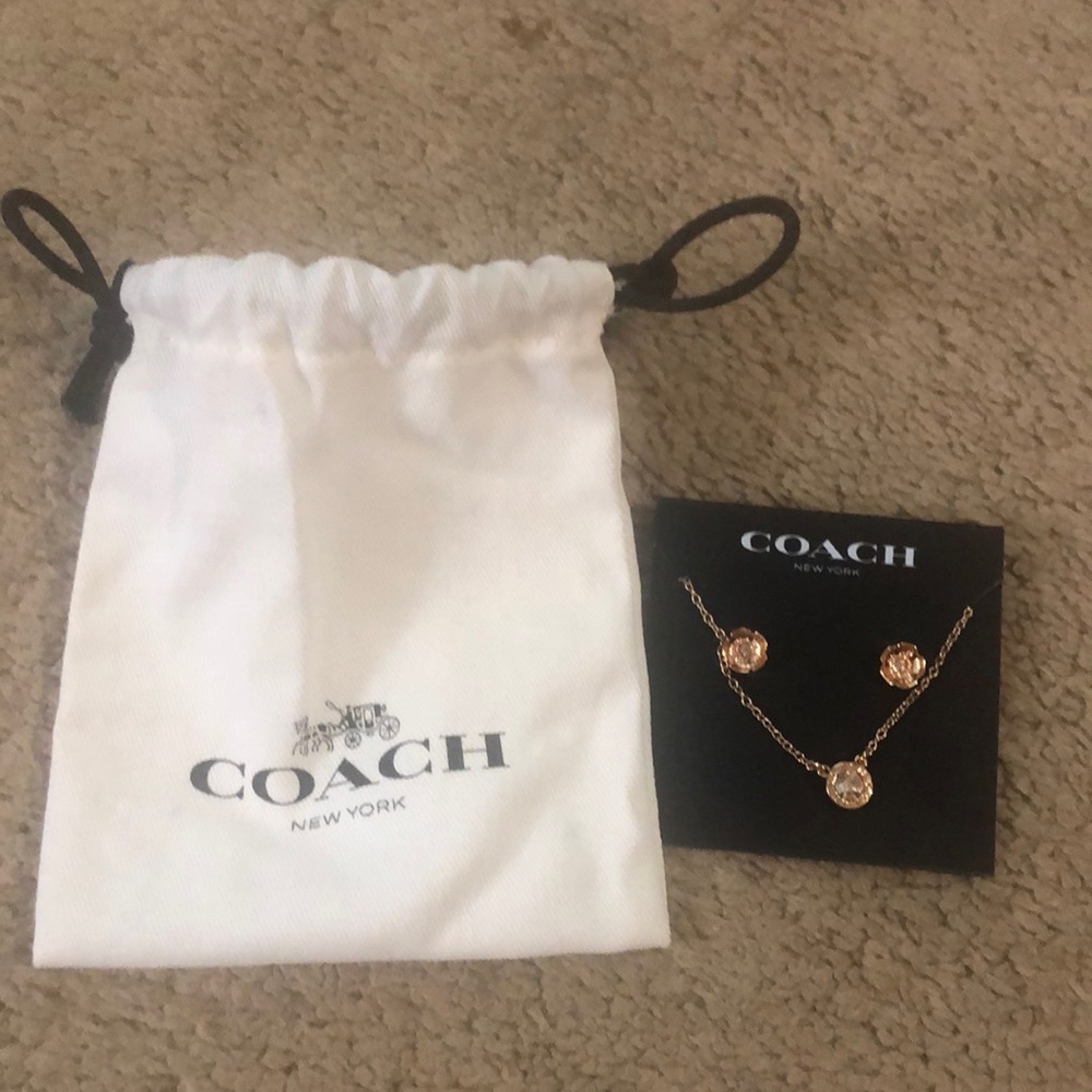 Coach earring and necklace set